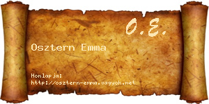 Osztern Emma névjegykártya